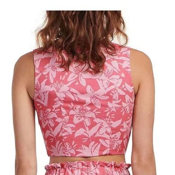 Charlie Holiday ASW7002 Women Sz XS Hibiscus Pink Madonna Underwire Crop Top - Picture 11 of 11